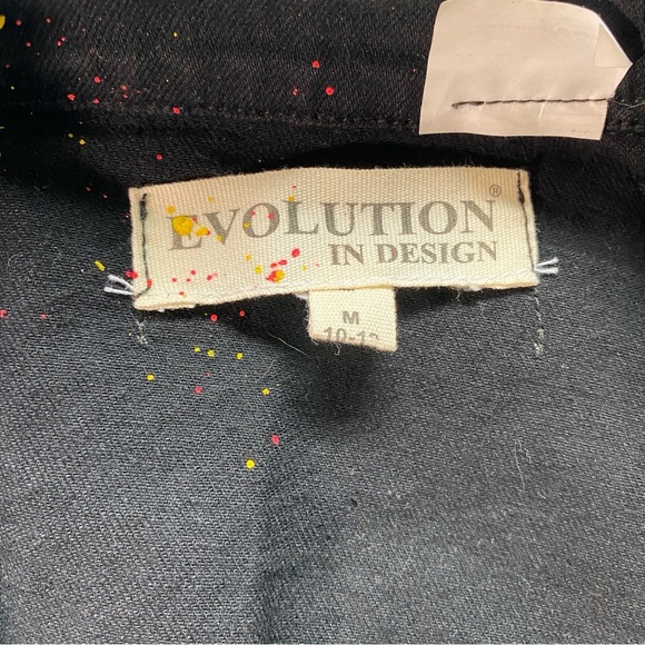 Evolution In Design Denim Jacket Medium Paint Splatter Design C-16161K - Picture 5 of 8